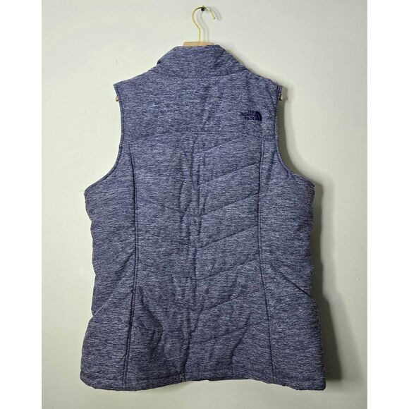 The North Face Vest Women's Size XL Heathered Purple Puffer - Picture 4 of 7